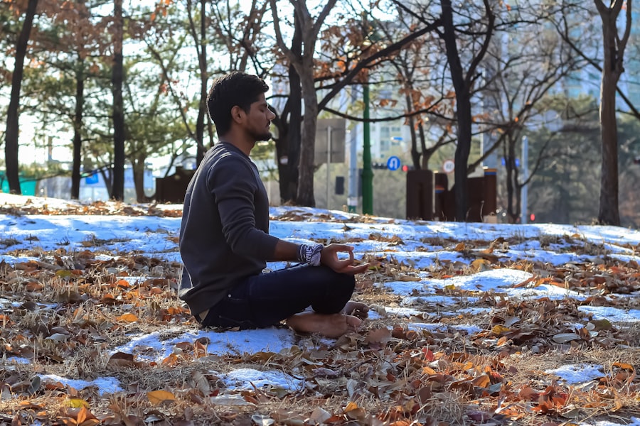 Meditating doctor