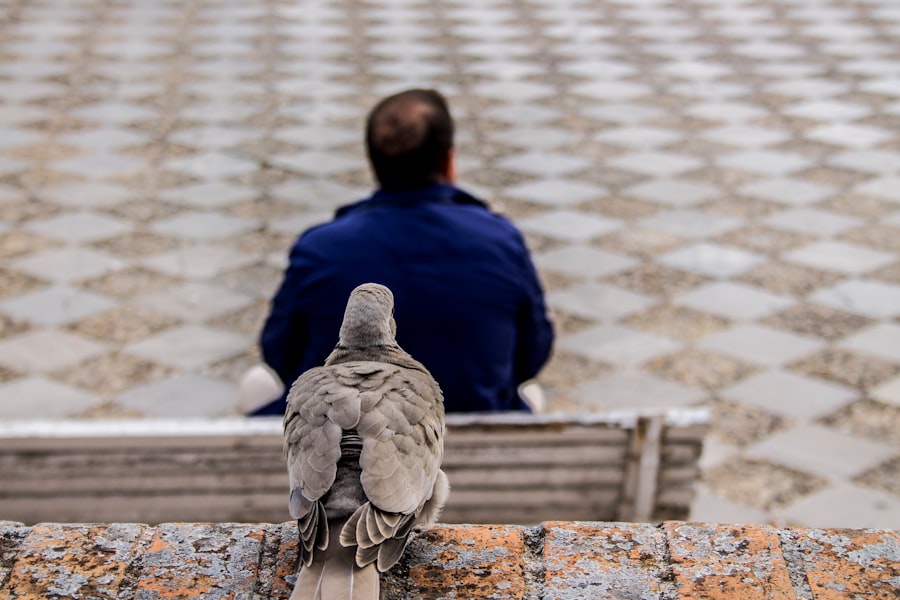 Photo Meditating caregiver