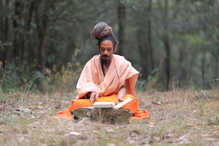 Photo Meditating doctor